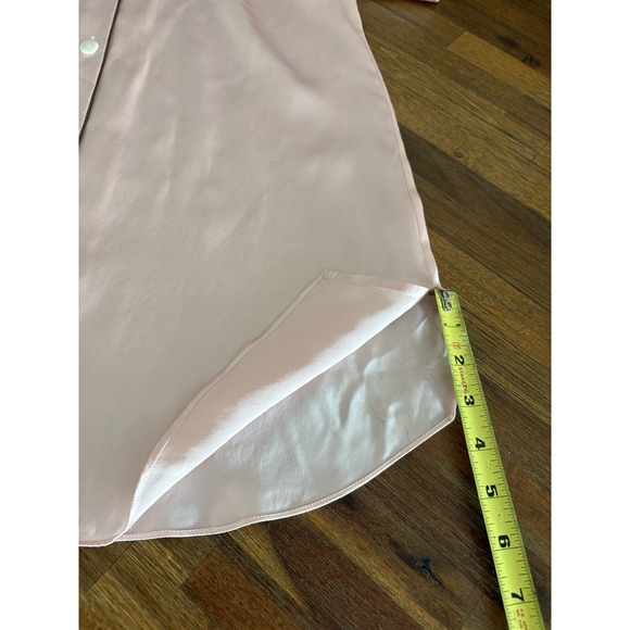 Red Envelope 100% Silk Sleep Shirt Soft Pink SMALL Luxury Pjs Loungewear READ - Picture 9 of 16